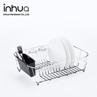 China Workable Factory Direct Metal Chrome Storage Shelf Single Layer Dish Drain Rack Drying Rack for sale