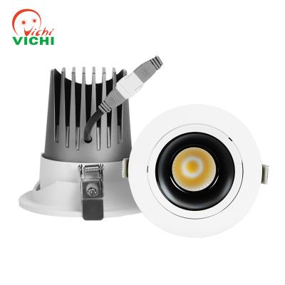 China Modern Vichi Spot Light Aluminum Die Casting IP20 Enclosed PC Downlight 10w Led Spotlight Trimless Fixture for sale