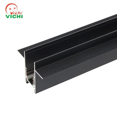 China Vichi Modern Magnetic Pressure Plate Light Hidden PC Aluminum Bronze Track Light IP20 for sale