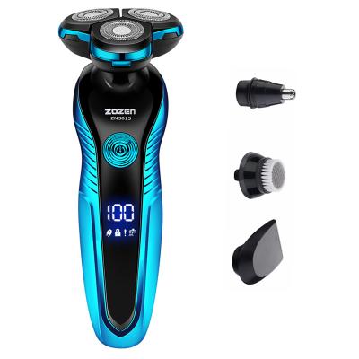 China ZOZEN 2022 Highest Quality Triple Blade Portable Heads Rechargeable Electric 3 Men's Shaver Waterproof Spot for sale