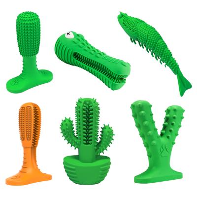 China Viable Factory Wholesale Natural Rubber Alligator Dog Chew Toy Dog Chew Toy Toothbrush for sale