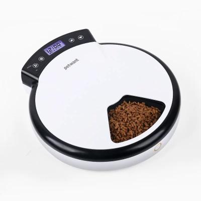 China 5 Meal Wholesale Automatic Pet Non-slip Smart Feeder Automatic Dog Feeder for sale