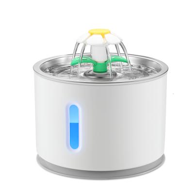 China Automatic Pet Water Dispenser Dog Water Fountain Stainless Steel Birds Water Feeder Cat Feeder for sale