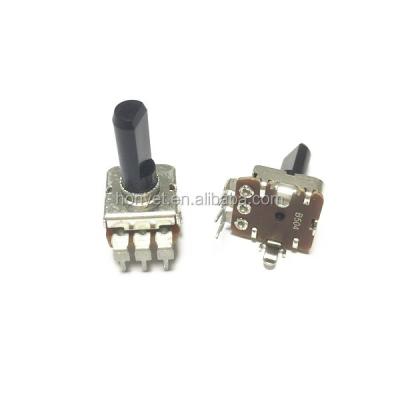 China 12mm Insulation Low Noise Rotary Shaft And Potentiometer RV12K F for sale