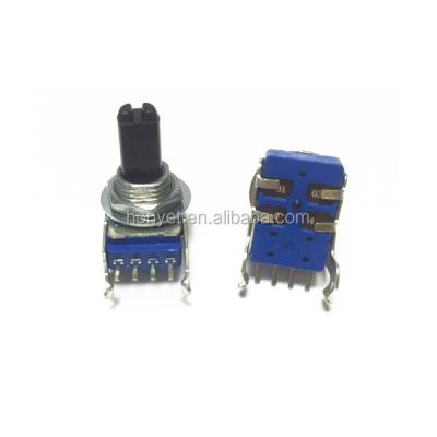 China 11mm 4pin B10k rotary potentiometer RV111A1NO for sale