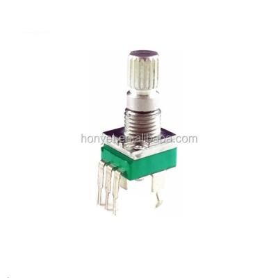 China 9mm rotary potentiometer with center click /5clicks/11clicks/41clicks RV9312 B100k for sale