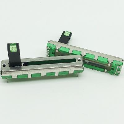 China 30mm travel slide potentiometer with green led RA2031 B50K for sale