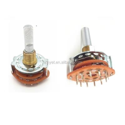 China 25mm rotary switch 9position 10position 11position 12position for SR25 audio/amplifie for sale