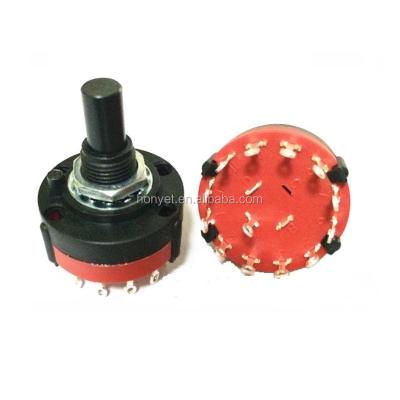 China Mustical Instruments 26mm Volume Control 4position Alpha Rotary Switch for sale