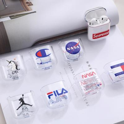 China For AirPods pro For AirPods pro Transparent Logo Hard PC Clear Earphone Cover Accessories For Apple Airpods Case for sale