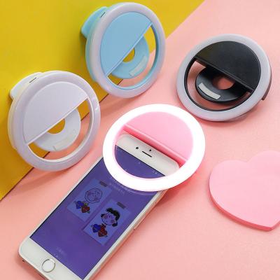 China ABS Flash Light LED RGB Dimmable Plastic/Aluminum Ring Light Mobile Phone Light Rechargeable Portable Beauty Selfie Substrate Fill Selfie Substrate ABS Plastic/Aluminum Plastic/PP Plastic/PP Substrate For Smartphone Ring Dimmable for sale