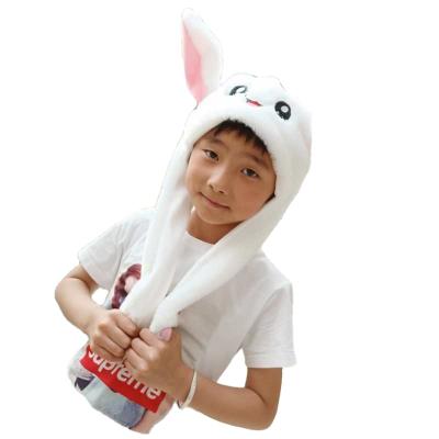 China Korean JOINT Shape Animal Soft Plush Toy Baby Kid Style Jumping Dancing Rabbit Funny Moving Pikachu Ear And Colorful LED Lights for sale