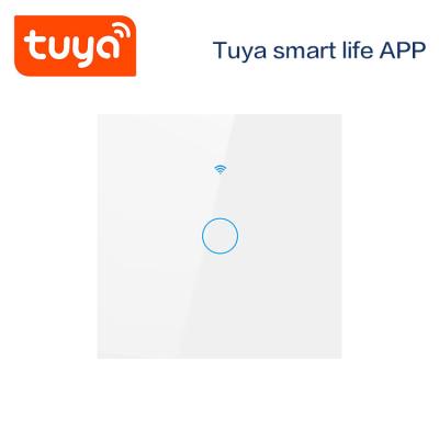 China (EU Standard)Tuya Wifi App Voice Control 1/2/3 Strip Light Smart Home Touch Import PC/Tin/Phosphor Glass Bronze Switch for sale