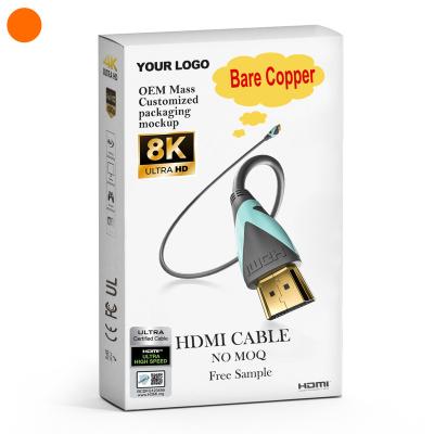 China Environmentally Friendly Premium Ultra High Speed ​​3m 5m V21 4K 2.0 0.5 1 1.5 2 3 5 6.5 8 10 15 20 21 30 50 100 M Meter 8K 2.1 A Buck hdmi to male cable for sale