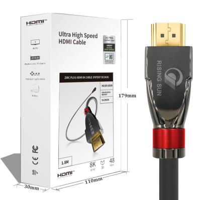 China Camera Nylon Braided Mini Hdmi Cord Gold Connectors 21 8k HDMI Cable 48gbps Ultra Hd Speed ​​Cable for sale