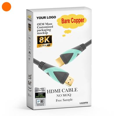 China Computer 48gbps 8K Port Kable 2.1 Small Size 3D 8k 60Hz Hdmi Ethernet 2.1 Conference For PS4 Hdmi To Hdmi Cable for sale