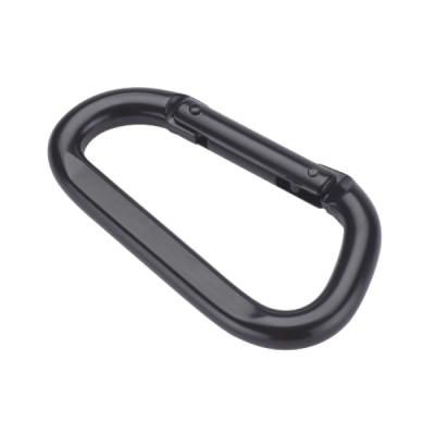 China Retail Industry Wire Door Hammock Hook Steel Carabiner Snap Hook Speed ​​Up Hammock Swing D Shaped Flat Carabiner for sale