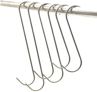 China Stainless Steel 304 Manufacturer Retail Industry BT-910 Hanging S-Hooks Long Kitchen S Hook 100mm Useful and Meat for sale