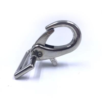 China Zinc Alloy Zinc Alloy Rigid Fixed Swivel Panic Eye Fittings Round Lifting Snap Hook For Horse Strap Lobster Clasp for sale