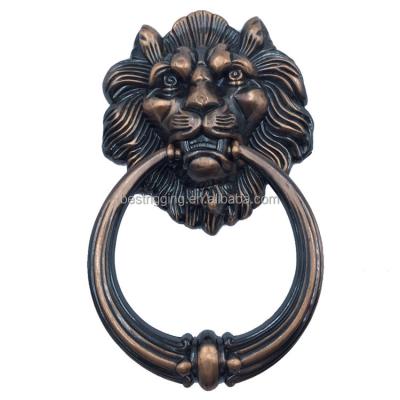 China Hardware home antique lions furniture main door pull, knobs zinc alloy door, handles pull ring for sale