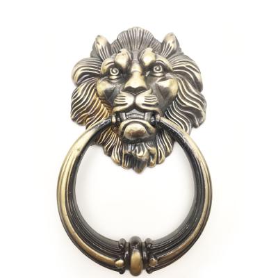 China Antique Furniture Lion Head Door Handle Knobs Antique Hardware Pulls Knocker Vintage Pull Ring for sale