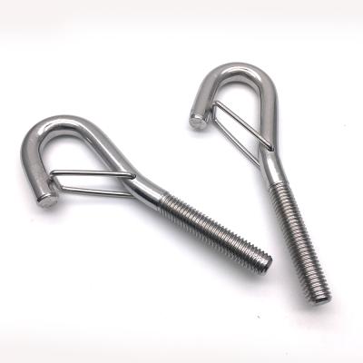 China BT-115B Heavy Industry M8*100 Snap Hook High Quality 316 Stainless Steel Marine Spring Bolt Hook for sale