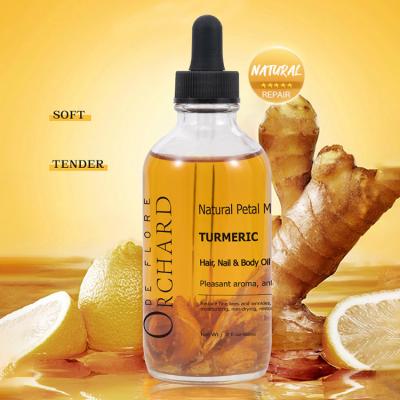 China Hot Selling Skin Revitalizer Turmeric Essential Oil Turmeric Face Massage Anti Aging Brighten Spots Private Label Wholesale for sale