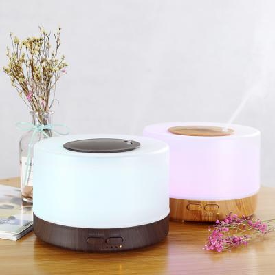 China LED Night Light for Office Home LED Night Light for Office Home 7 Colors Home Use Essential Oil 500ml Ultrasonic Quiet Humidifier Aroma Diffuser for sale