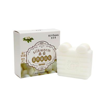 China Moisturize Hydration Whitening Moisturizing Moisturizing Whitening Hand-Washing Goat's Milk Silk Soap/Dorp To Remove Mites Oil And Acne Facial Soap for sale