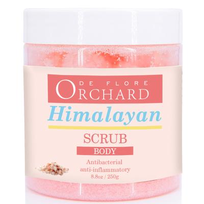 China Exfoliator Exfoliator Pink Himalayan Salt Scrub To Reduce Stretch Mark Dead Skin Body Scrub 250g for sale