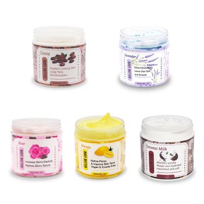 China Private Label Fade Fine Lines Whipped Pure Natural Whitening Cocoa Rose Lavender Coconut Milk Mango Shea Body Butter Cream Skin Revitalizer Skin Revitalizer for sale