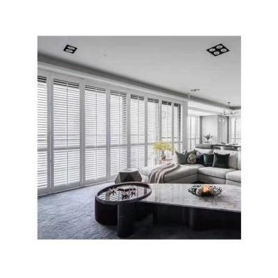 China Modern Simple Style Durable PVC Window Plantation Shutters Adjustable Indoor Shutters for sale