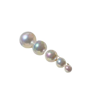 China Large Punk Shellfish Beads S925 Silver Needle Fever Same Vintage Pearl Studs Shellfish Highlighter Bar Colorful Imitation Pearl Earrings for sale