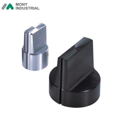 China Aluminum Potentiometer Bezel Black Or Silver Strip Knob With 1/8 4mm 6mm 1/4 Shaft Hole for sale