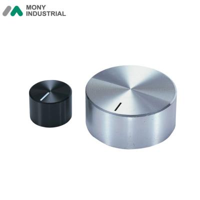 China Single Black And Original Color Screw Aluminum Knob With Top Line Indicator for sale