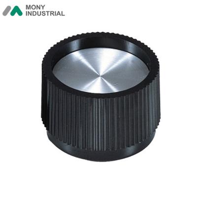 China Encoder Knurled Knurled Knob Inlay Bakelite Aluminum Top Knob With 6mm 6.4mm Shaft Hole for sale