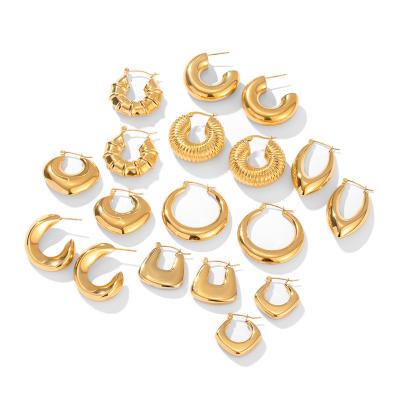 China TRENDY fashion nova jewelry design top fashion brand women's earrings gold hoop earings for sale