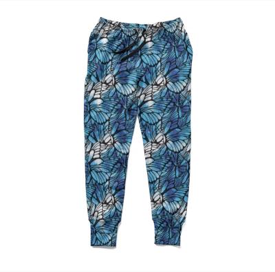 China Custom Printed Women Butterfly Suction String Breathable Casual Joggers Wholesale Sublimation Sweatpants for sale