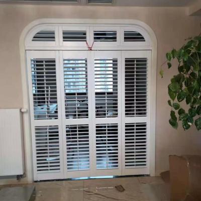 China Anti-bacteria/waterproof European style modern design fauxwood plantation shutter for sale