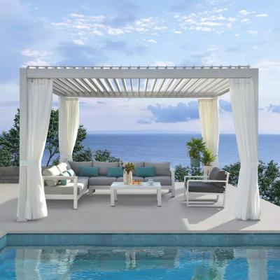 China Outdoor durable romantic party decoration sunshading waterproof aluminum pergola for sale