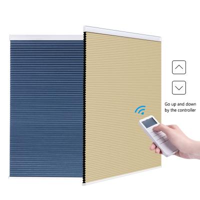 China Anti-bacteria / Fireproof Motorized Top Down Bottom Up Semi-Blackout Cordless Honeycomb Blinds for sale