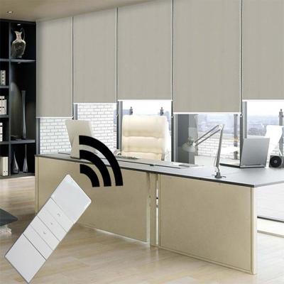 China somfy motorized roller blinds latest amazing Anti-bacteria / fireproof between glass plug and play blinds for sale