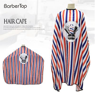 China Waterproof Salon Hair Clothes-cap Barber Shop Hair Supplies Simple Style Clothes-stripe Hairdressing Cape for sale