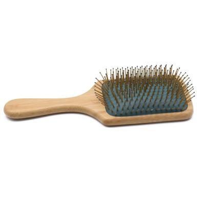 China Anti Static Salon Massage Hair Brush No Tangle Detangle Brush Comb Wooden Bristle for sale