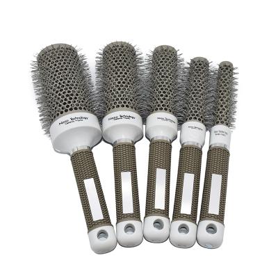 China 5 Size Hair Comb Aluminum Tube Convenient High Temperature Resistant Styling Straight Nylon Hair Combs for sale