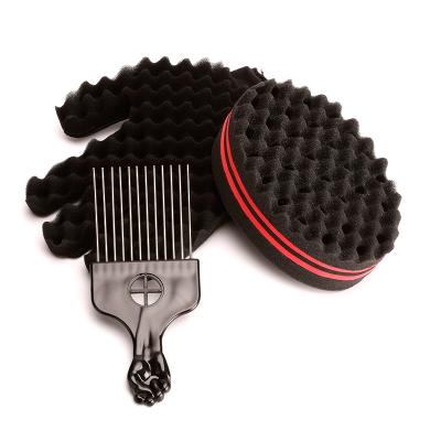 China Cornrows Deep Clean Cornrows Sponge Brush Hair Twist Curl Double Side Oval Dreadlocks Cleaning for sale