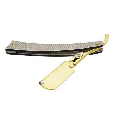 China Single Blade Men Professional Shaving Barber Tools Folding Razor Stainless Steel Straight Razor Head Holder for sale