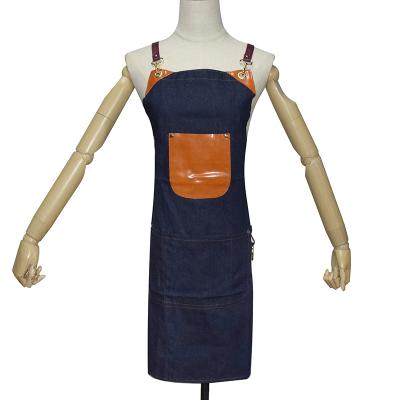 China Popular Sleeveless Waist Apron Denim Adults Waist Apron For Barber Shop Or Bartender Haircut Apron Barber Shop for sale