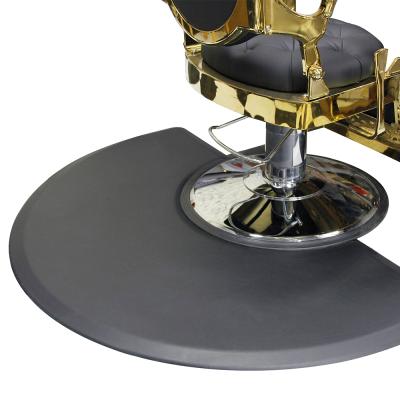 China Salon Staion Factory Price Black Hair Salon Chair Station Floor Mat Silicone Floor Pad For Salon for sale