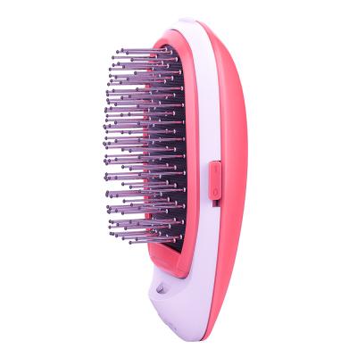 China Portable Household Electric Negative Ion Mini Hair Straightener Brush Fast Hot Comb for sale